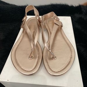 Rose gold! Tory Burch sandals